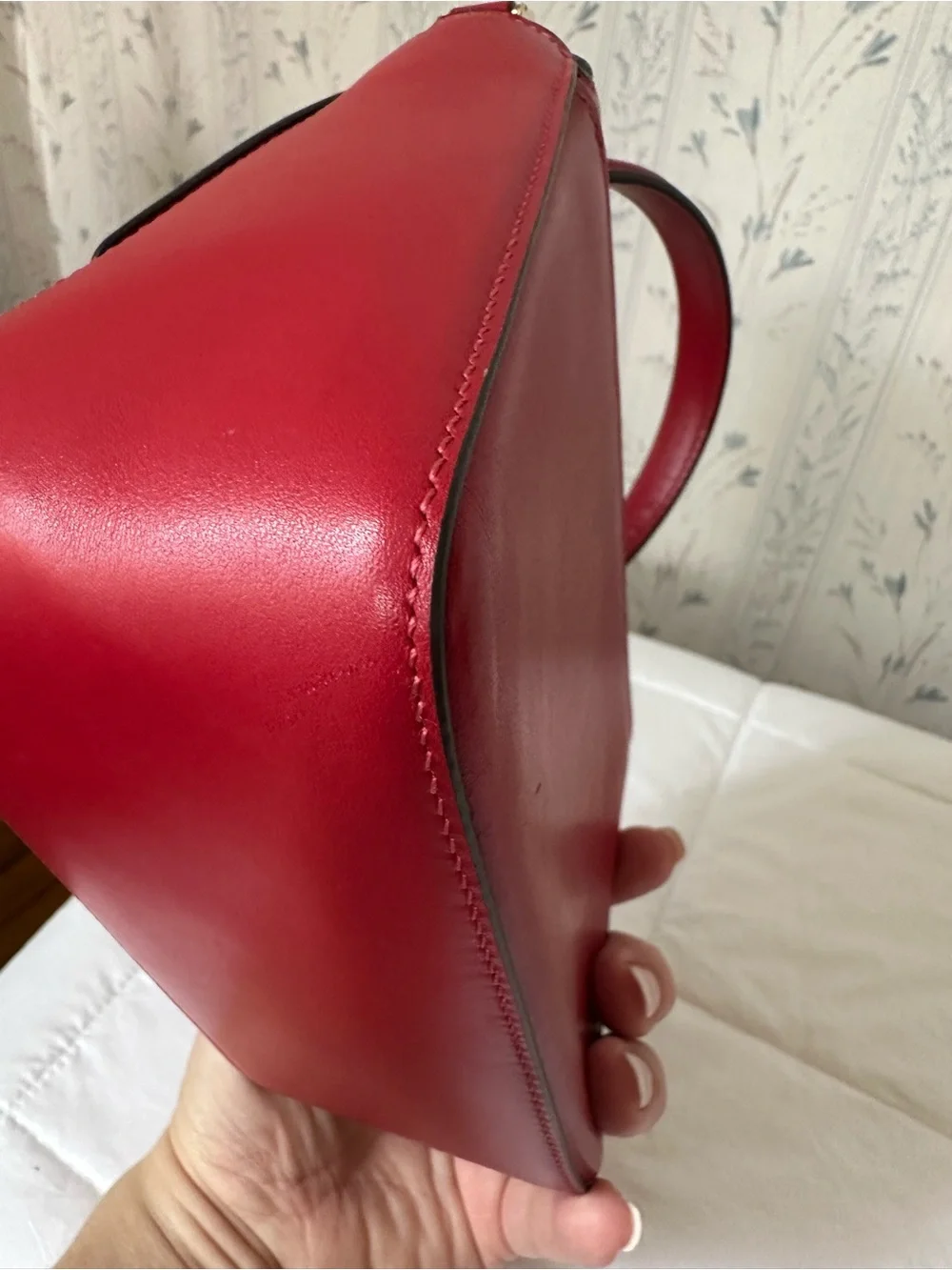 Kate Spade Red Leather Top-Handle Satchel